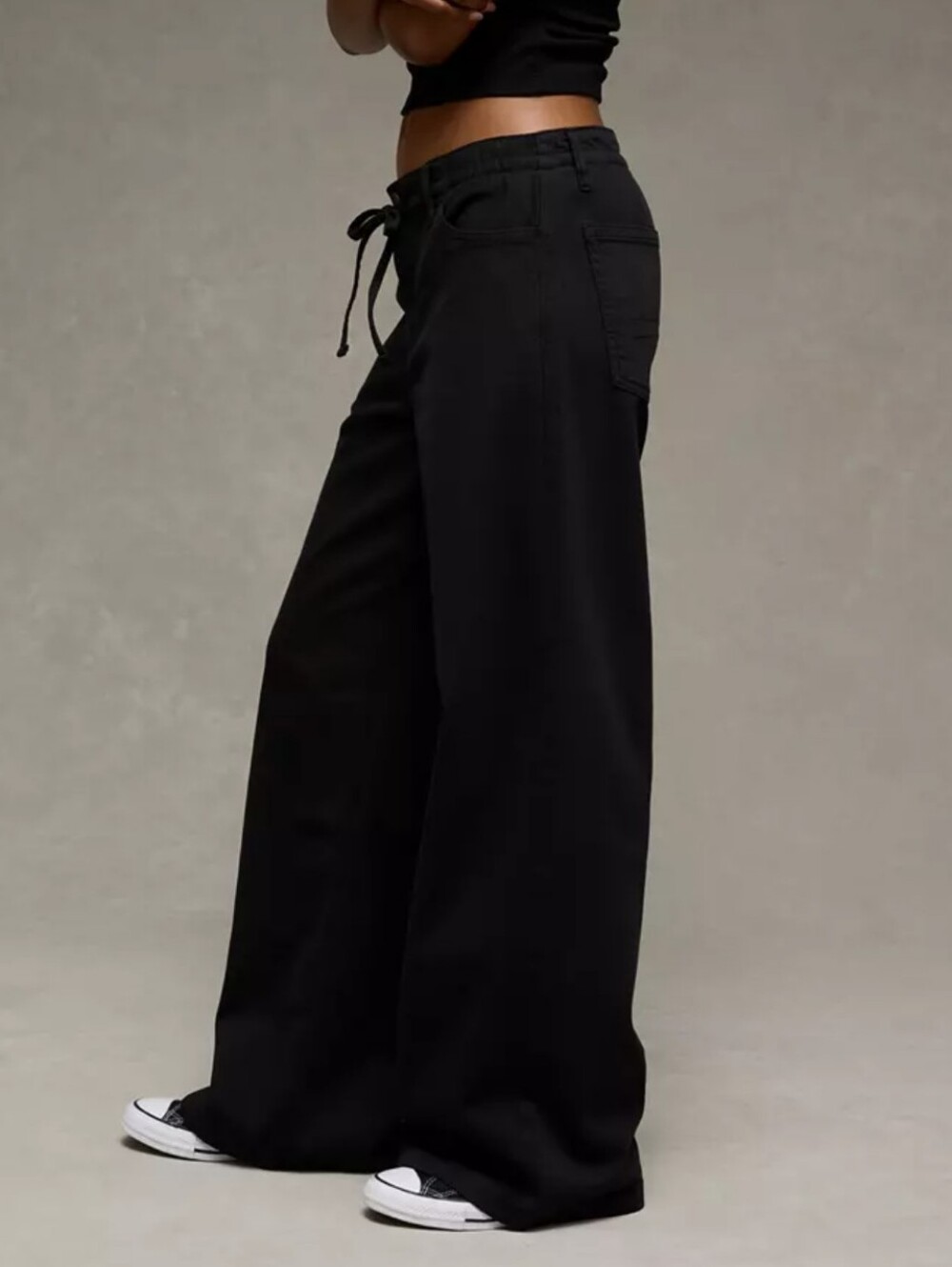 American Eagle Dreamy Drape Stretch Low Rise Ultra Wide Leg Pants